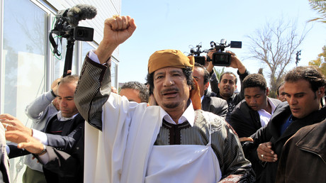 Mouammar Kadhafi à Tripoli le 2 mars 2011