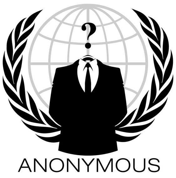 Le logo du groupe Anonymous
