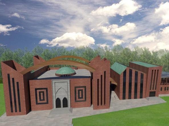 Rendu d'architecte du projet de mosquée à Pise