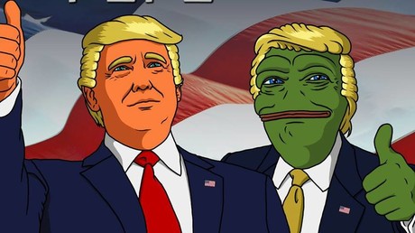 Un meme de Pepe the Frog avec Donald Trump
